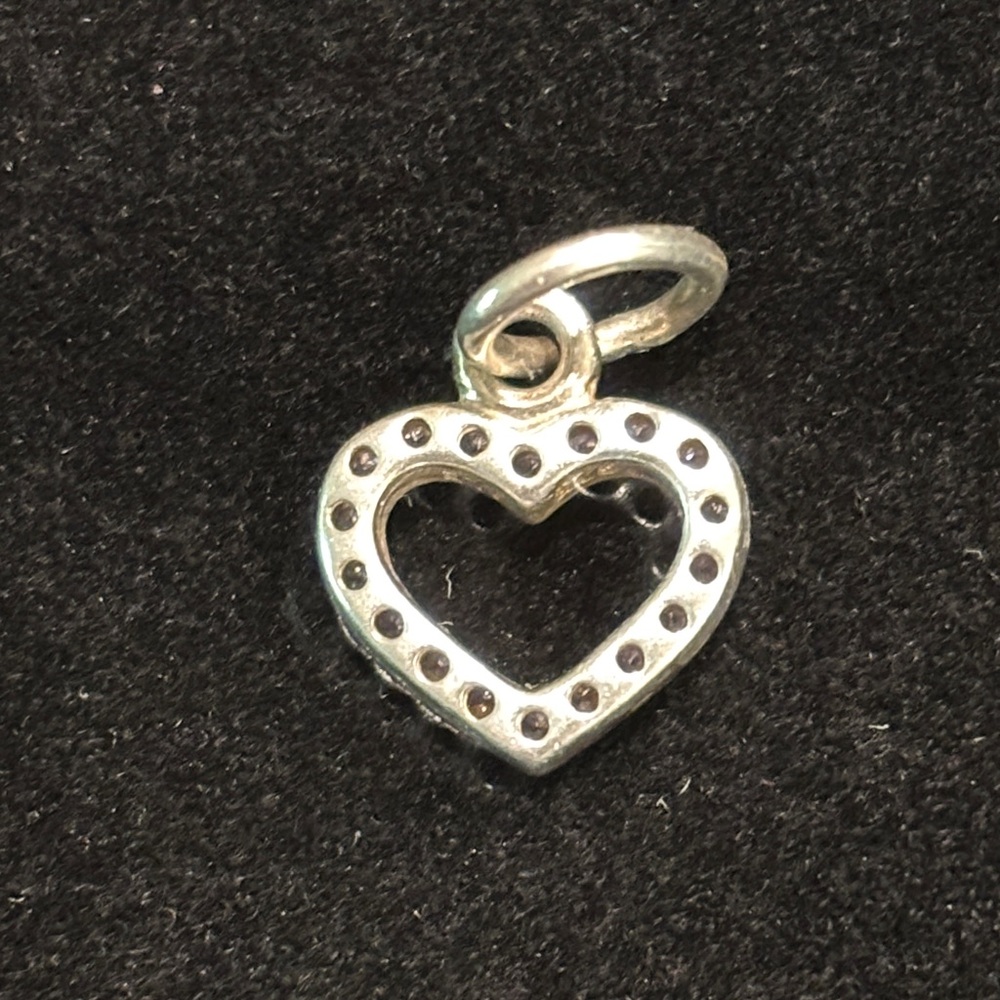 Pandora Elegant 925 Silver Heart Pendant With Pink CZ Accents - Picture 4 of 5